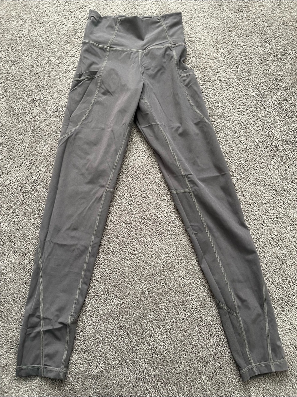 P'tula Charcoal Gray Performance Leggings with Inner Branding